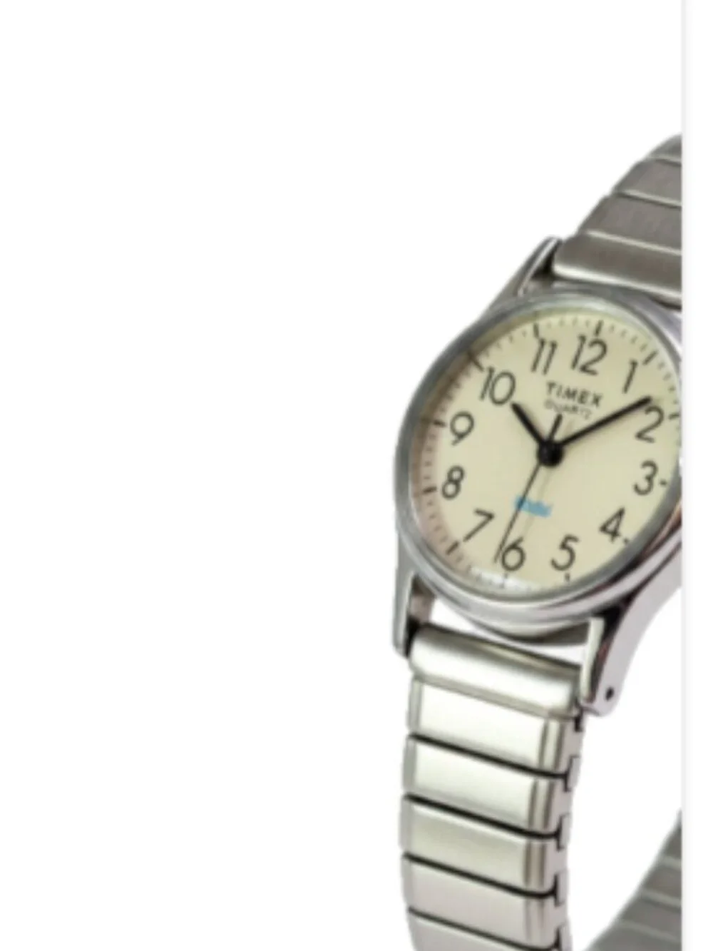 Vtg Timex K Cell Quartz Women's Watch Silver Tone Stretch Band Runs New Battery